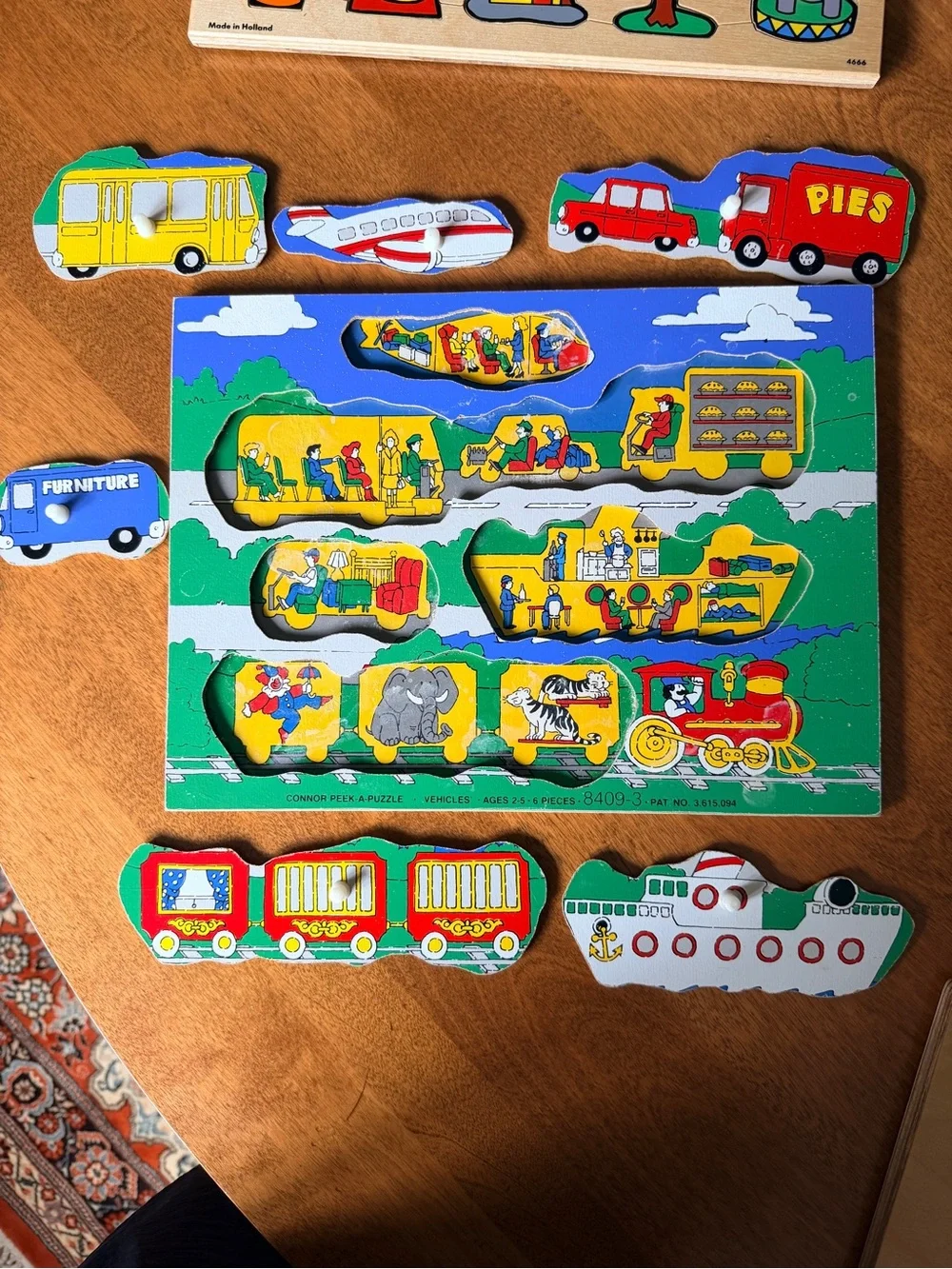 Children’s Kids Puzzles - Set of 4 Wood Puzzles Excellent Condition